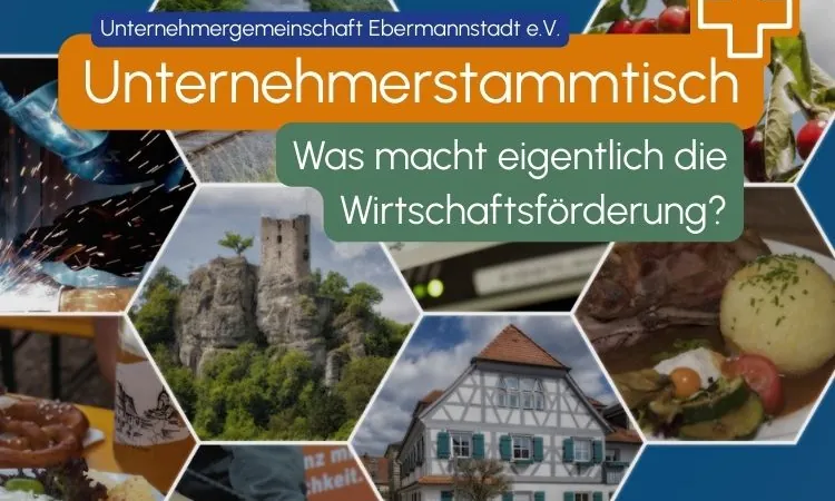 Einladung zum Unternehmerstammtisch PLUS mit der Wirtschaftsförderung